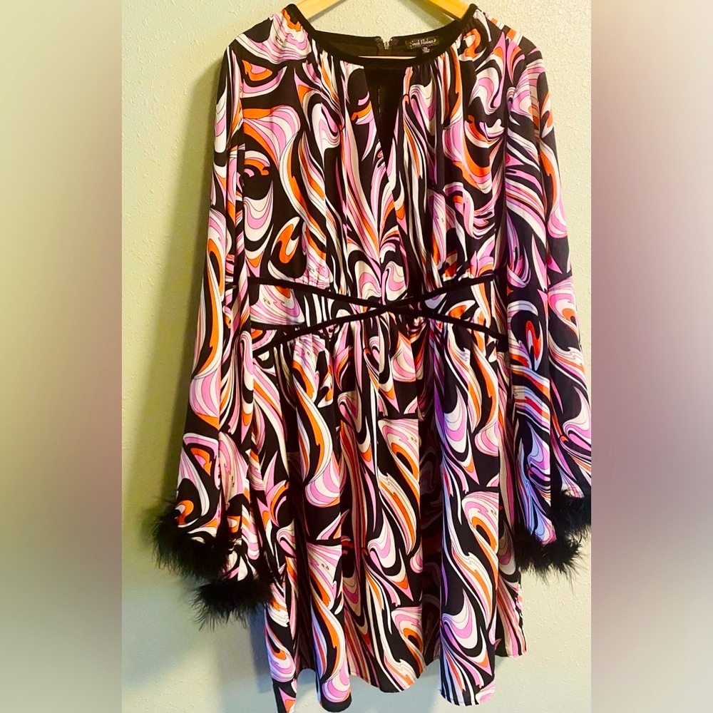 Smak Parlour Black & Pink Psychedelic Dress